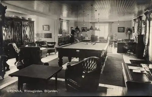 Ak Grenna Schweden, Ribbagarden, Biljarden, Billard Tisch