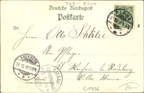 Litho Pirna Sachsen, Kanalpartie mit Ortschaft und Umgebung