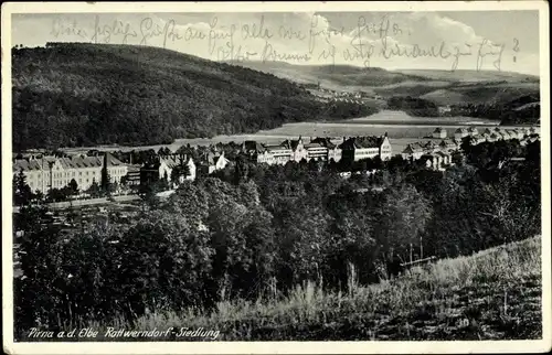 Ak Pirna in Sachsen, schöne Detailansicht