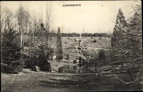 Ak Bruxelles Brüssel, Lindthout, Teich im Park