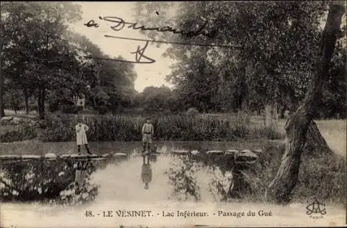 Ak Le Vesinet Yvelines, Lac Inferieur, Passage du Gué