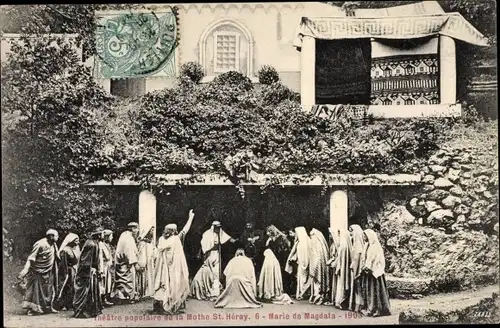 Ak La Mothe Saint Héray Deux Sèvres, Theatre populaire, Maria de Magdala 1903