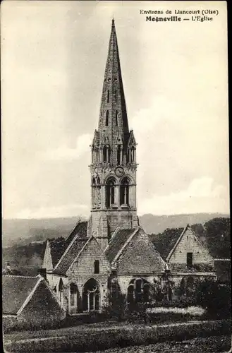 Ak Mogneville Oise, L'Eglise