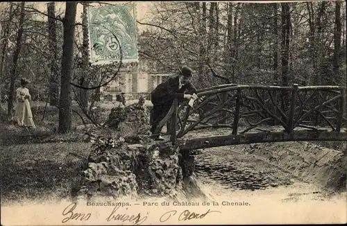 Ak Beauchamps Val d'Oise, Parc duu Château de la Chenaie