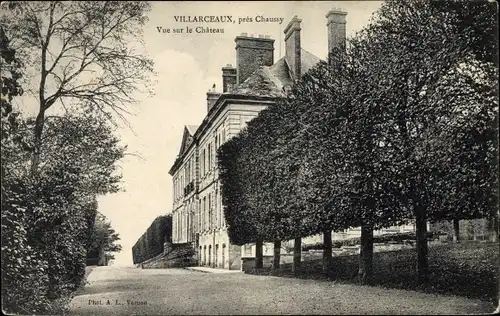 Ak Villarceaux Val d'Oise, Vue sur le Château