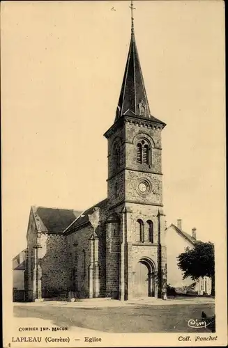 Ak Lapleau Corrèze, Église, Kirche