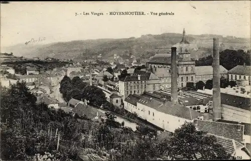 Ak Moyenmoutier Vosges, Vue générale