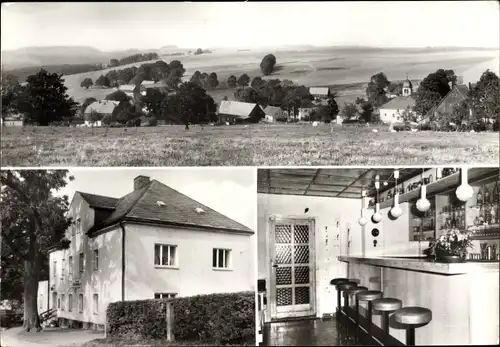 Ak Ammelsdorf Dippoldiswalde im Osterzgebirge, Konsumgaststätte Eschenhof, Panorama