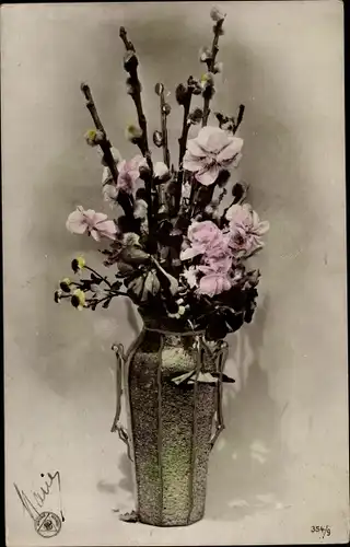 Ak Blumenstrauß in einer Vase, NPG 354/9