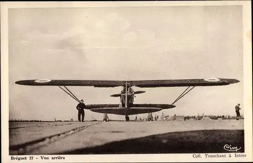 Ak Bréguet 27, Vue arrière, Französisches Militärflugzeug