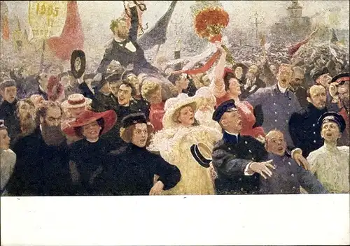 Künstler Ak Repin, I.E., 17. Oktober 1905, Russische Revolution