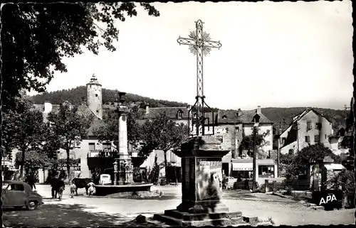 Ak La Canourgue Lozère, Le Pré Commun