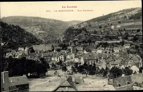 Ak La Canourgue Lozère, Vue générale