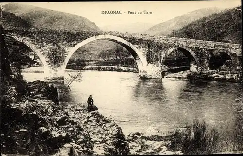 Ak Ispagnac Lozère, Pont du Tarn