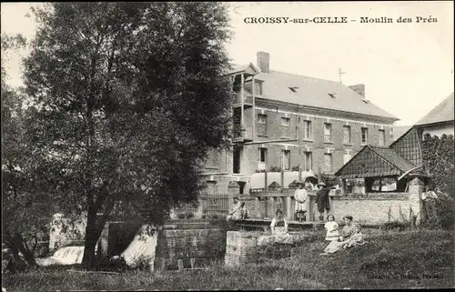 Ak Croissy sur Celle Oise, Moulin des Pres
