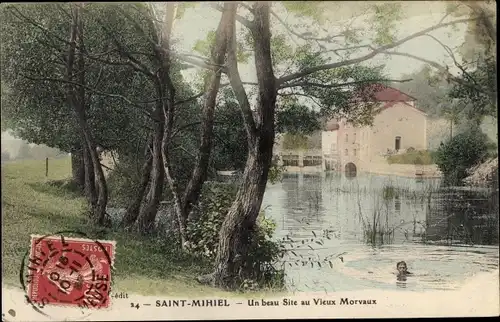 Ak Saint Mihiel Meuse, Un beau Site au Vieux Morvaux