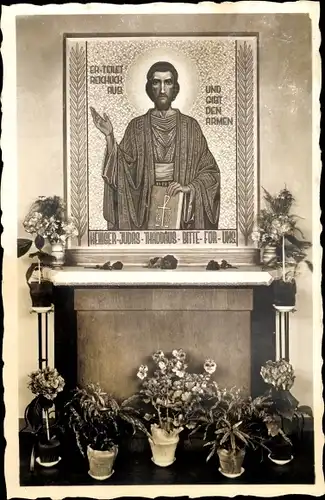 Ak Berlin Friedrichshain, Petersburger Straße 77, Kapelle im Christkönigshaus, Judas Thaddäus Altar