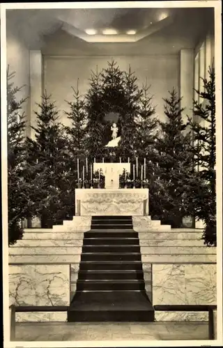 Foto Ak Berlin Wilmersdorf Schmargendorf, Salvator Kirche, Tölzer Straße 25, Weihnachtsschmuck