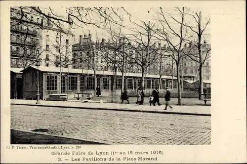Ak Lyon Rhône, Grand Foire 1916, les Pavillons de la Place Morand