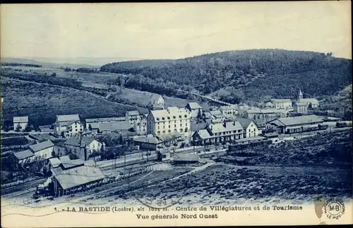 Ak La Bastide Lozère, Vue générale