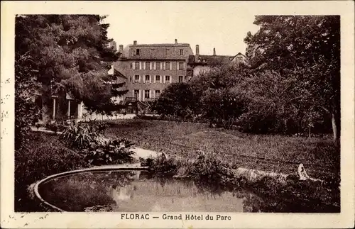 Ak Florac Lozère, Grand Hotel du Parc