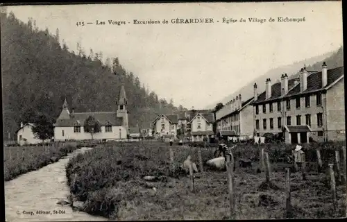 Ak Gérardmer Vosges, Église du Village de Kichompré