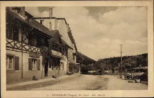 Ak Hohwald Vosges, Straßenpartie