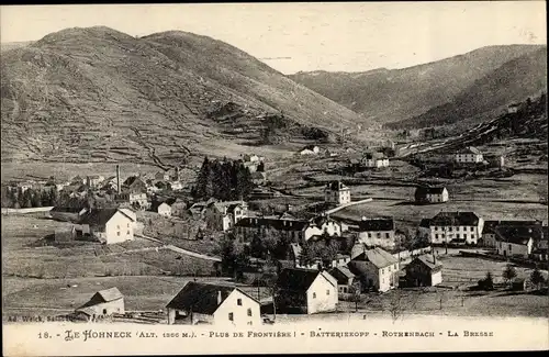 Ak Le Hohneck Vosges, Plus de Frontière, Batteriekopf, Rothenbach, la Bresse