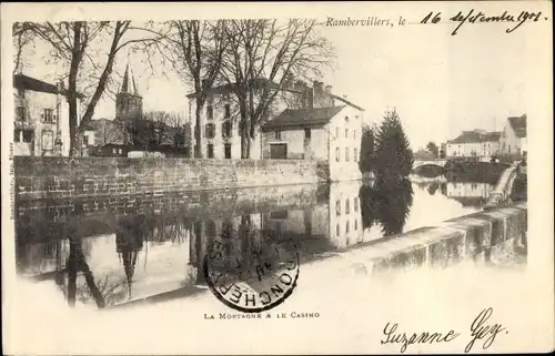 Ak Rambervillers Vosges, La Mortagne et le Casino