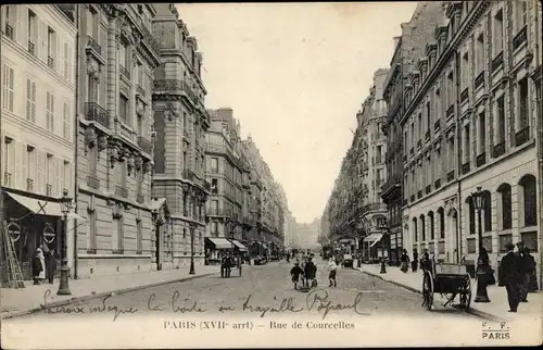 Ak Paris XVII., Rue de Courcelles