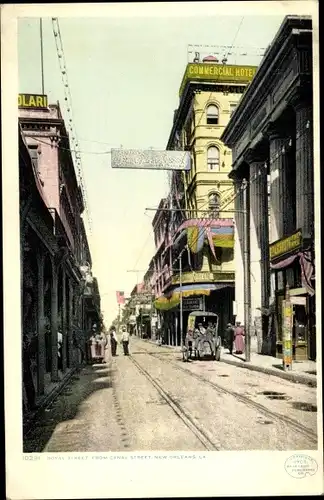 Ak New Orleans Louisiana USA, Royal Street, View from Canal Street