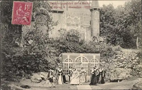 Ak La Mothe Saint Héray Deux Sèvres, Theatre populaire, Richelieu 1901