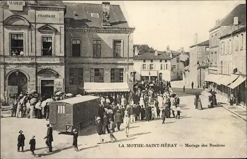 Ak La Mothe Saint Héray Deux Sèvres, Mariage des Rosieres, Mairie