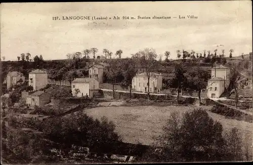 Ak Langogne Lozère, Les Villas