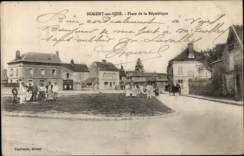 Ak Nogent sur Oise Oise, Place de la Republique