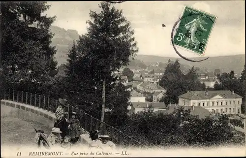 Ak Remiremont Vosges, Vue prise du Calvaire