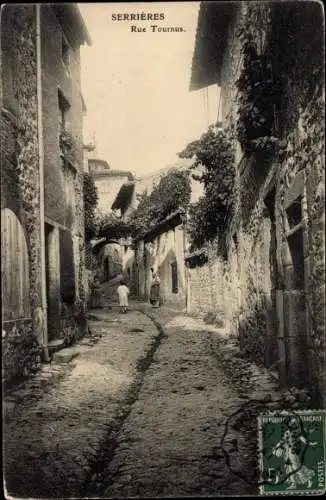 Ak Serrières Ardèche, Rue Tournus