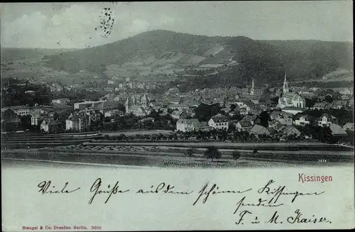 Mondschein Ak Bad Kissingen Unterfranken Bayern, Panorama