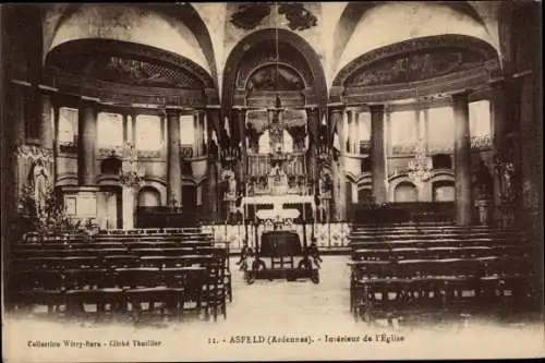 Ak Asfeld Ardennes, Interieur de l'Eglise