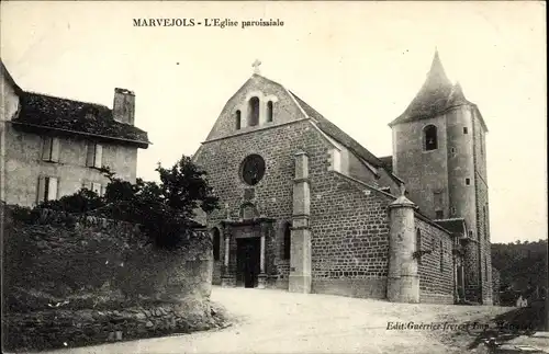 Ak Marvejols Lozère, L'Eglise paroissiale