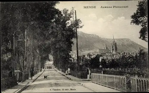 Ak Mende Lozère, Avenue Piencourt