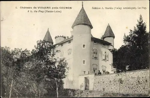 Ak Coubon environs Haute Loire, Chateau de Volhac, Schloss