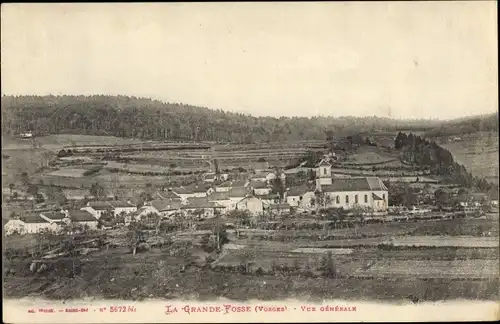 Ak La Grande Fosse Vosges, Vue générale