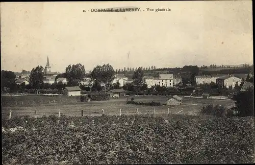 Ak Dompaire Vosges, Vue générale avec Lamerey