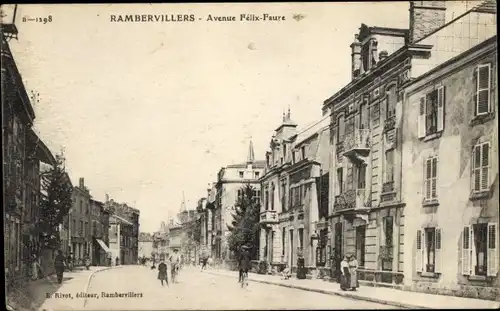 Ak Rambervillers Vosges, Avenue Félix Faure