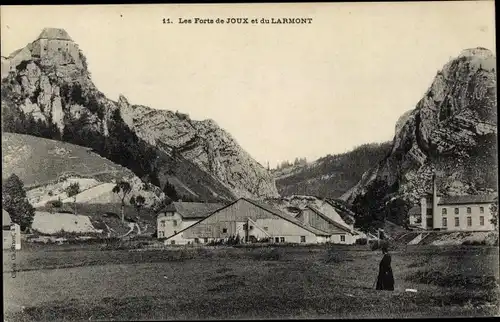 Ak Joux Kanton Neuenburg Neuchatel, Les Forts de Joux et du Larmont