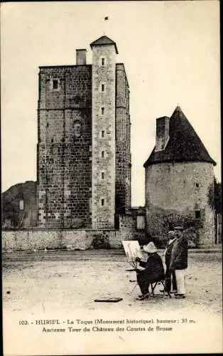 Ak Huriel Allier, La Toque, ancienne Tour du Chateau des Comtes de Brosse