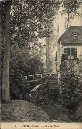 Ak Breteuil Oise, Moulin des Moines