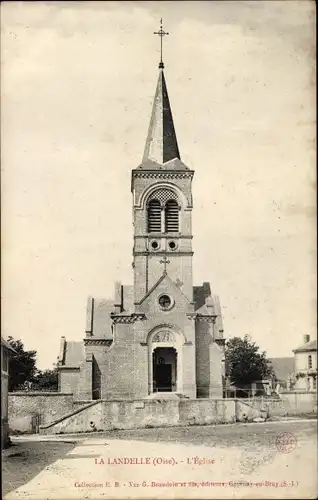 Ak La Landelle Oise, Eglise