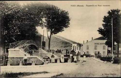 Ak Void Meuse, Passerelle et Pont sournant